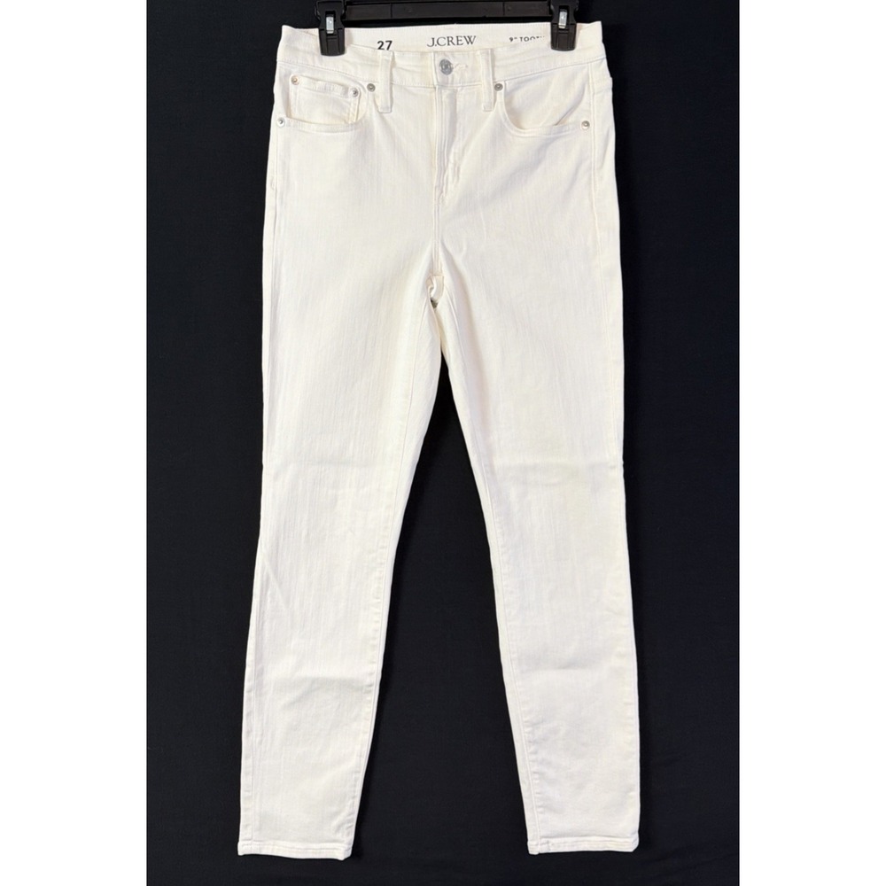 J CREW Skinny Jeans Women 27 LOT OF 3 - 1)Black 1)Blue 1)White 9" Rise Toothpick - Picture 7 of 16